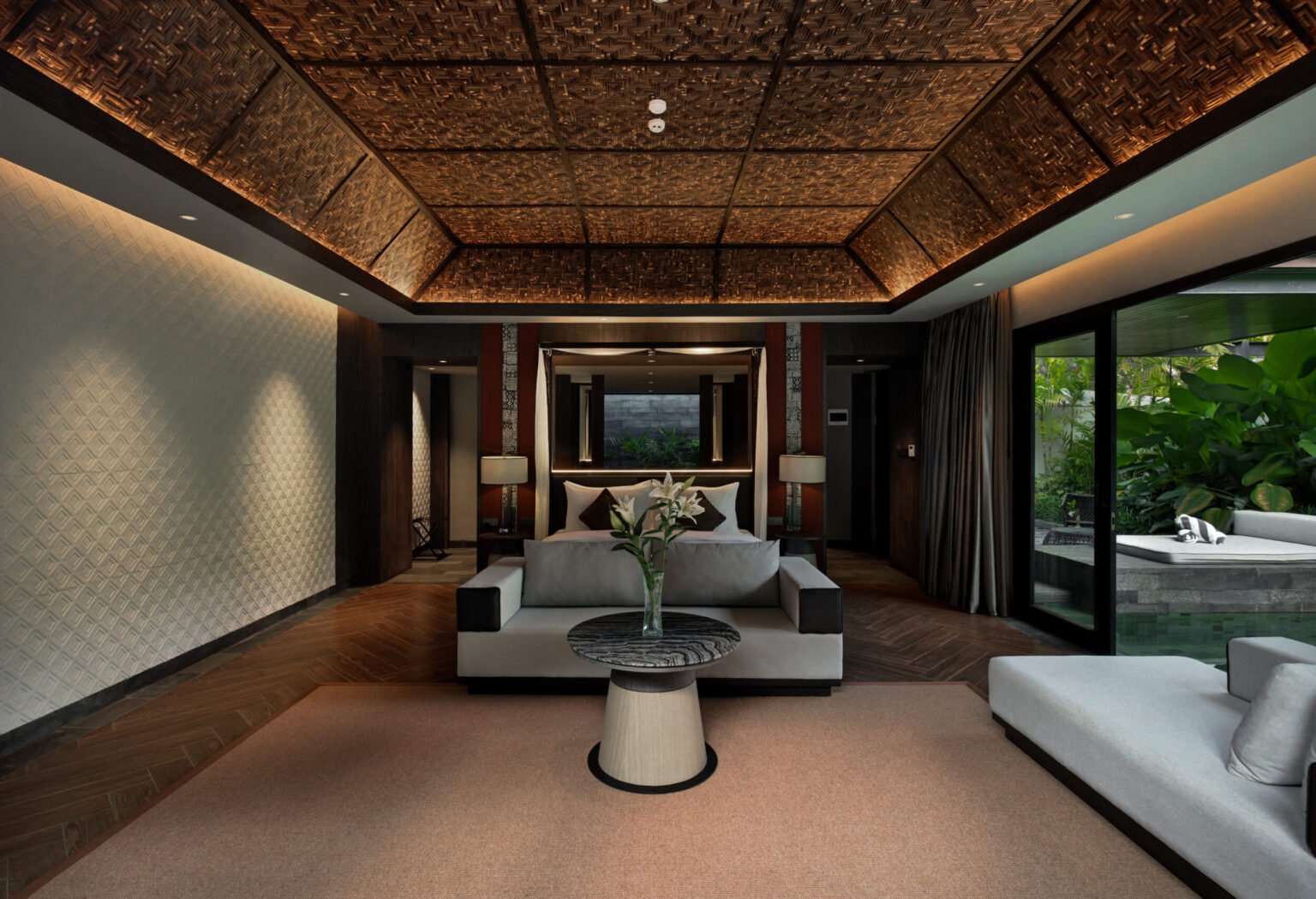 Luxurious honeymoon suite at Ayatara Villa Ubud Kintamani Bali – a romantic villa di Bali offering private pool access and forest views, ideal for villa ubud bali and airbnb bali ubud stays.