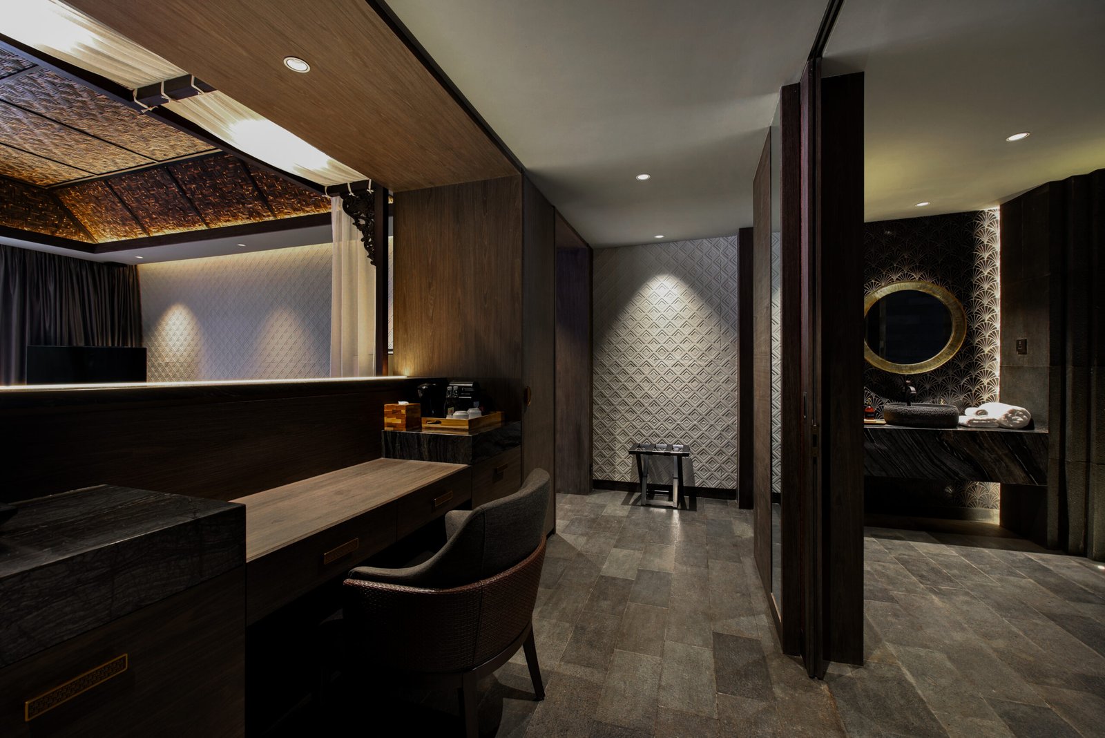 Modern powder room in SARAS private pool villa at Ayatara Villa Ubud Kintamani Bali – a refined villa di Bali with five-star touches for airbnb bali and boutique honeymoon stays